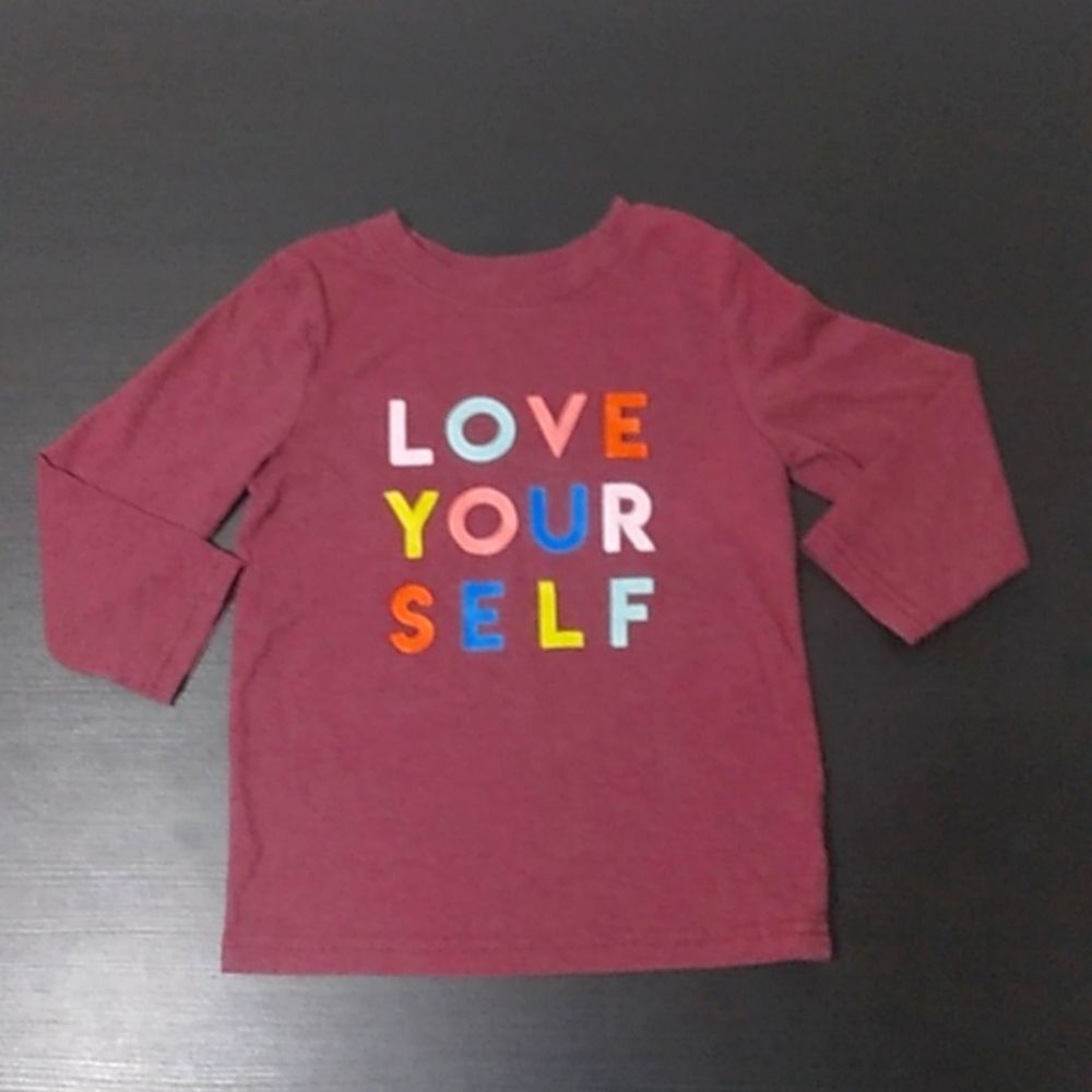 Cat & Jack 2T Unisex Toddler Love Yourself Long Sleeve Shirt